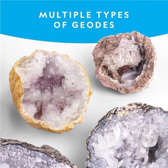 Kids Educational STEM Science Geology Kit Break Open 10 Premium Geodes Toys - Picture 4 of 6
